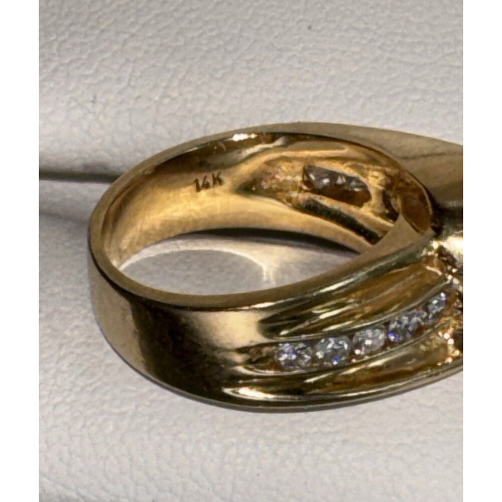 14k Green Tourmaline And Diamond Ring Size 5.75 - Picture 6 of 9